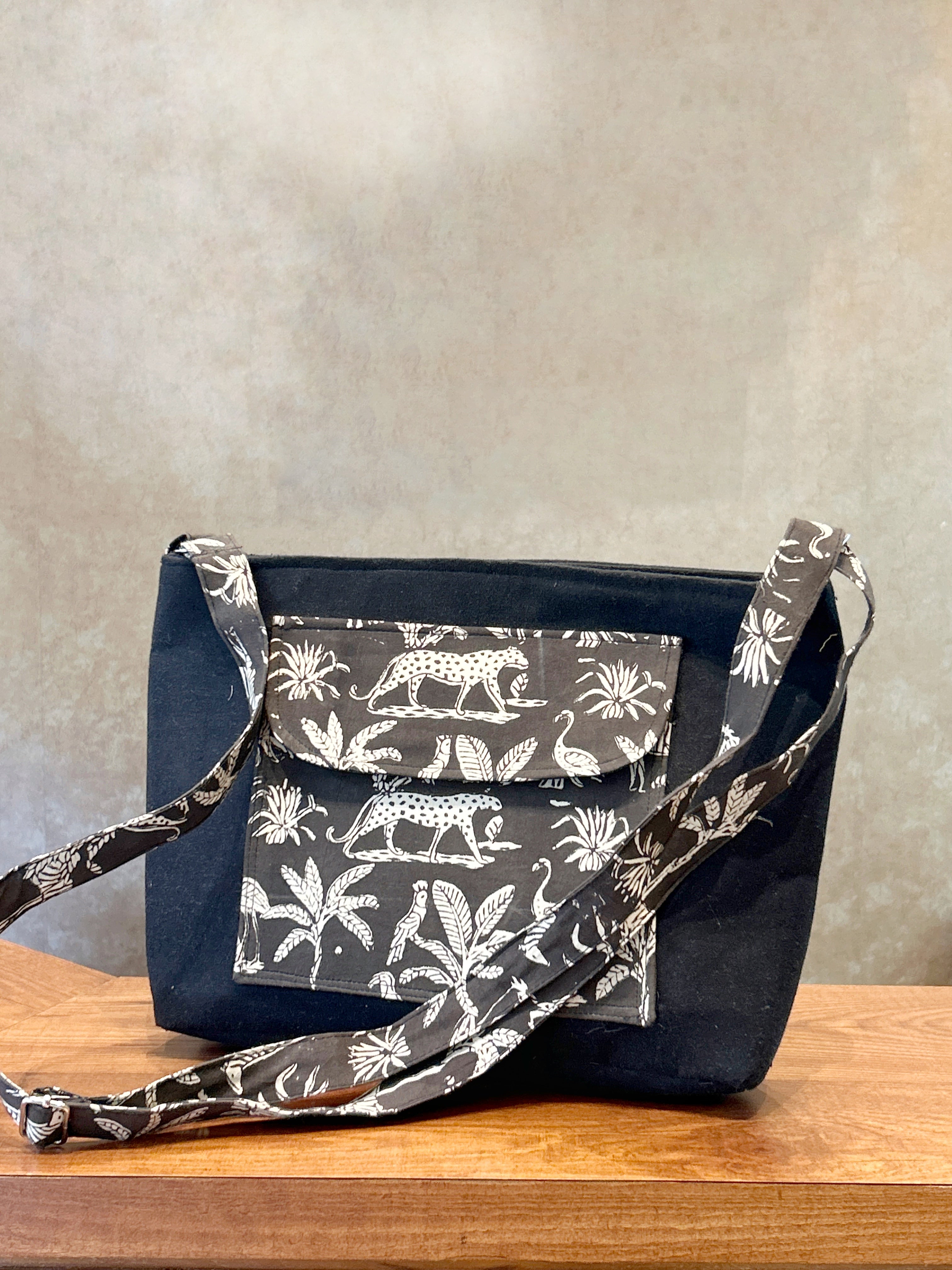 Cotton Rectangle Bag - Black