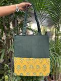 Cotton Tote Bag with Front Pocket