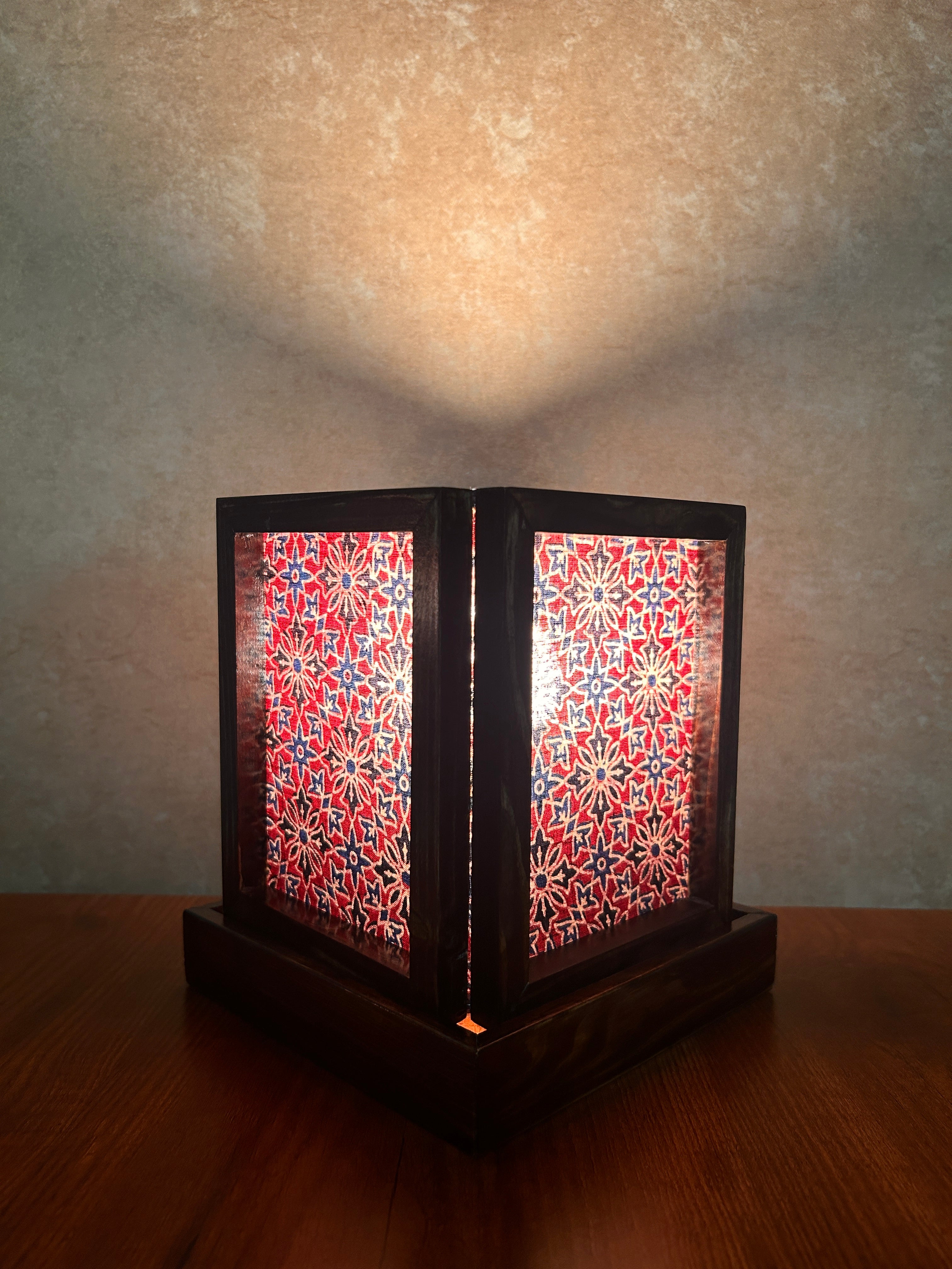 Table Lamp - Small - Maroon Ajrakh