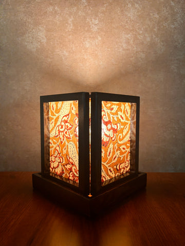 Table Lamp - Small - Yellow Kalamkari