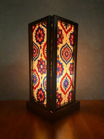 Table Lamp Tall - White Ajrakh