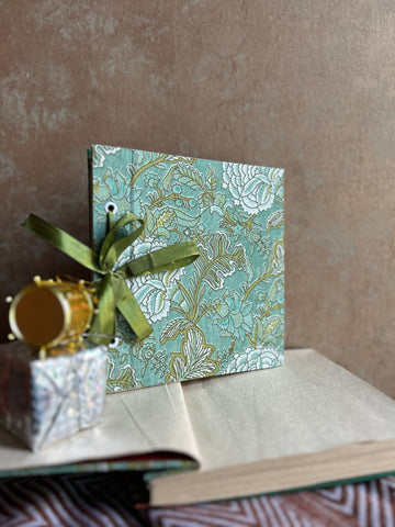 Doodle Fabric Diary - Green Floral