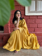 Textured Saree - Mustard Yellow
