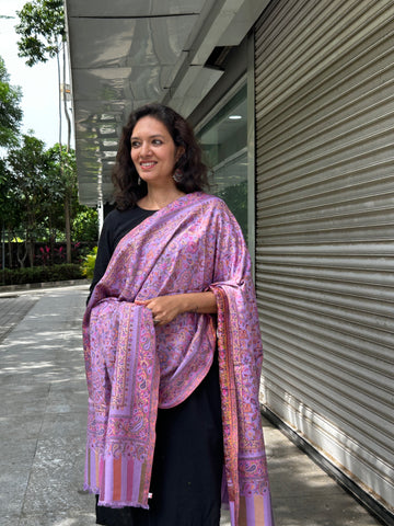 Kashmiri Floral Stole-cum-Shawl