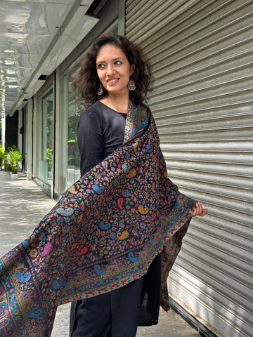 Kashmiri Floral Stole-cum-Shawl