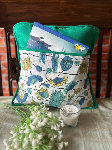 Reading Cushion Cover ( 12"x12" ) - Green Floral