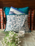 Reading Cushion Cover ( 12"x12" ) - Teal Floral