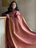 Mangalgiri Cotton Saree with Nizam Border - Pink