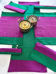 Table Mat & Table Runner Set - Khun - Pink + Green