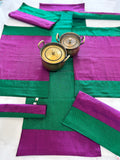 Table Mat & Table Runner Set - Khun - Pink + Green