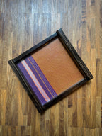 Wooden Tray (Medium) – Mustard Yellow & Purple
