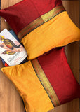 Khun Cushion Cover - Yellow + Maroon