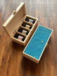 Wooden Box with Compartments - Blue