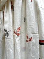 RUI - Organic Cotton Stole - Leaf Print - Rust & Black