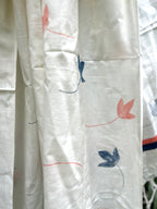 RUI - Organic Cotton Stole - Leaf Print - Peach & Blue