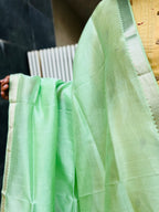 Mangalgiri Pattu Silk Dupatta  - Pista Green
