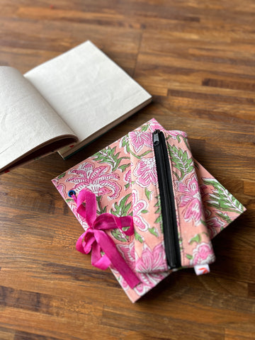 Doodle Diary + Pouch Combo - Pink Floral