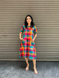 Woman's Casual Dress - Checks