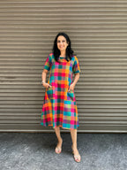 Woman's Casual Dress - Checks