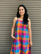 Woman's Casual Dress - Checks