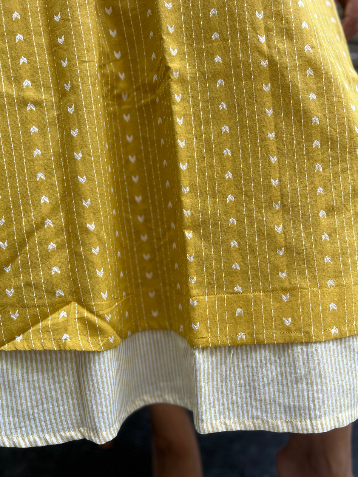 Woman's Casual Dress - Yellow