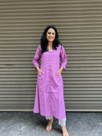 Woman's Casual Dress - Lavender Mangalgiri