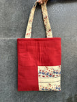 Cotton Tote Bag with Front Pocket