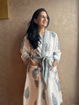 Waffle Bathrobe - Blue