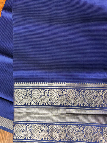 Mangalagiri Pattu Silk Top Material - Blue