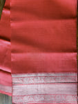 Mangalagiri Pattu Silk Top Material - Pink