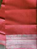 Mangalagiri Pattu Silk Top Material - Pink