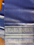 Mangalagiri Pattu Silk Top Material - Light Blue