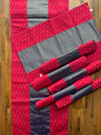 Table Mat & Table Runner Set - Pink & Silver