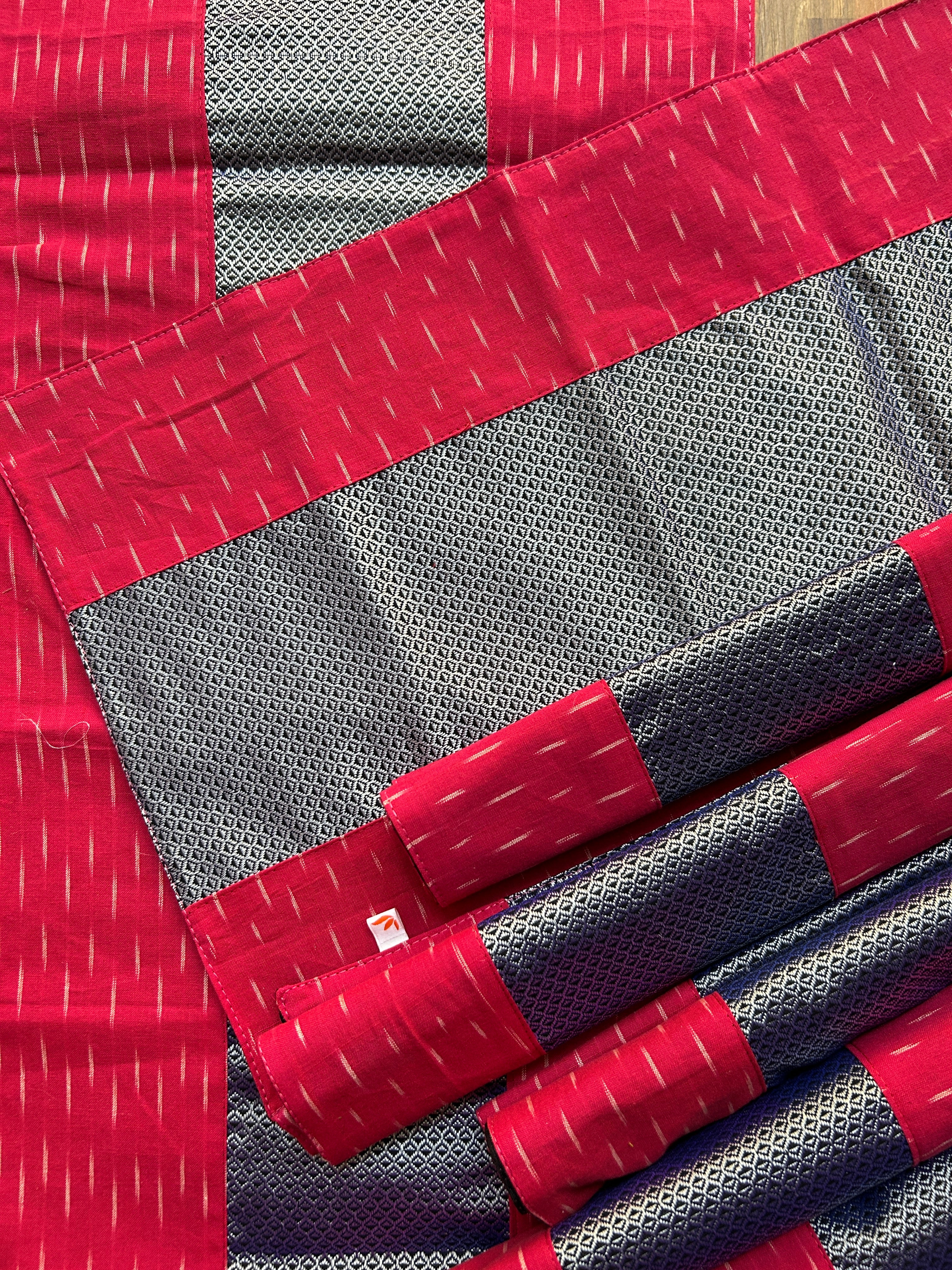 Table Mat & Table Runner Set - Pink & Silver