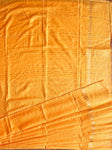 Cotton Silk Saree with Golden Lines - Yellow