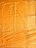 Cotton Silk Saree with Golden Lines - Yellow