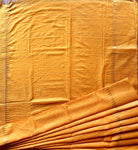 Cotton Silk Saree with Golden Lines - Yellow