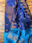 Festive Silk Suit Set - Blue