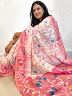 Jamdani Silk Saree – Pink