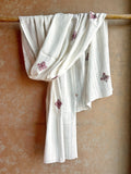 RUI - Organic Cotton Stole with Embroidery