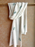 RUI - Organic Cotton Stole with Embroidery