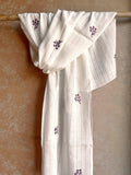 RUI - Organic Cotton Stole with Embroidery