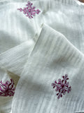 RUI - Organic Cotton Stole with Embroidery