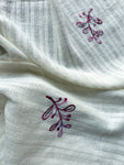 RUI - Organic Cotton Stole with Embroidery