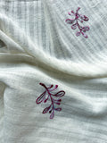 RUI - Organic Cotton Stole with Embroidery