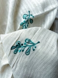 RUI - Organic Cotton Stole with Embroidery