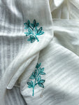 RUI - Organic Cotton Stole with Embroidery