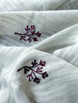 RUI - Organic Cotton Stole with Embroidery