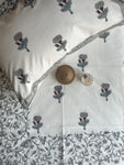 Heritage Superfine Double Bedsheet - Grey & Maroon