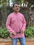 Men's Short Kurta - Pink